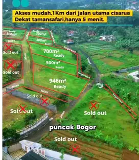 Tanah subur pribadi shm di wisata cisarua puncak bogor