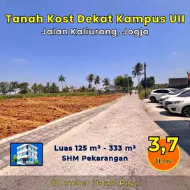 Tanah Area Kampus UII Jogja, Nyaman Huni dan View Sawah