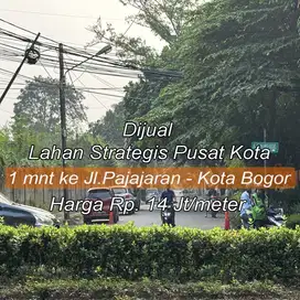 Dijual Tanah Sangat Strategis hanya 1 menit ke jl, Pajajaran, Bogor.