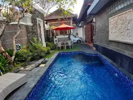 For sale villa full furnish 250m2 sekuta hanya 1km ke pantai sanur
