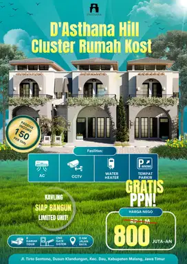 Rukost 800jutaan dekat kampus malang