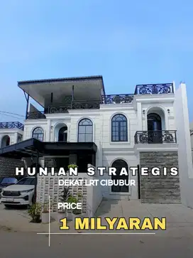 Hunian strategis dekat lrt cibubur harga 1 milyar all in