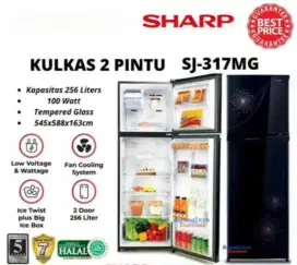 Kulkas Sharp 2 Pintu