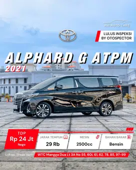 [ KM 29RB ] Toyota Alphard G ATPM 2021 Low KM