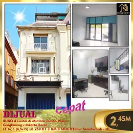 DIJUAL CEPAT RUKO 4 Lantai  Mutiara Taman Palem Cengkareng JakBar -HL