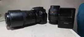 nikon d3100 lensa tele VR 70 300 dan kit