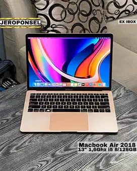 MACBOOK AIR 2018 13” I5 8/128GB EX IBOX MREE2 MULUS ORIGINAL GARANSI