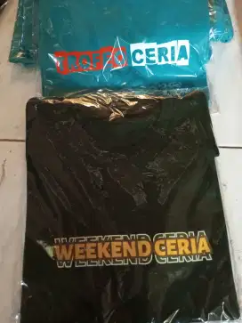 Kaos Sablon DTF dan manual, murah, satuan dan lusinan