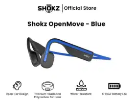 OpenMove Shokz Blue Headset Bone Conduction