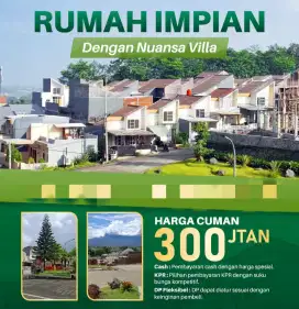 Rumah Villa Malang Kota 300 jt an