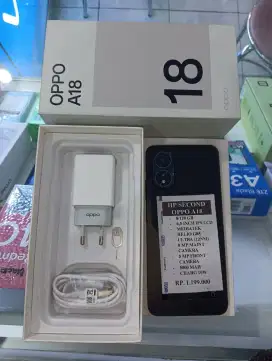HP OPPO A18 8/128GB!! SECOND!! FULLSET!! LCD ORI!!