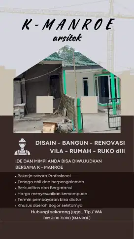 JASA BANGUN & RENOVASI RUMAH PROFESIONAL – K-MANROE ARSITEK