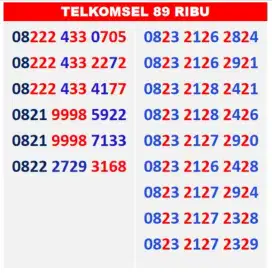 Telkomsel 89 ribuan