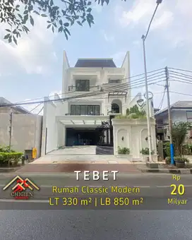 DIJUAL RUMAH MODERN CLASSIC 3,5 LANTAI DI TEBET JAKARTA SELATAN