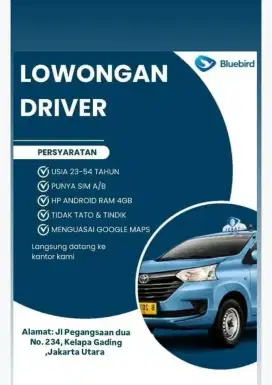 Lowongan Driver Kelapa Gading JAK-UT