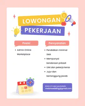 Dicari Admin Online Marketplace