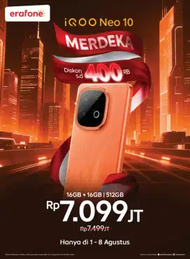 Bisa tukar tambah Iqoo Neo 10 diskon 400ribu