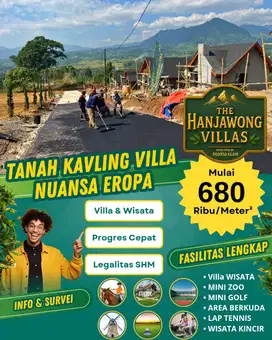 Jual Kavling Villa SHM View Gunung 360° di Puncak 2 Bogor