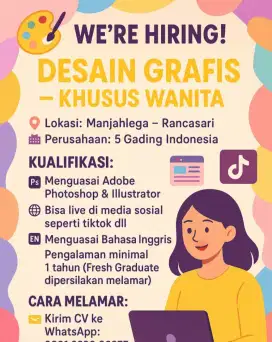 Loker desain grafis khusus wanita