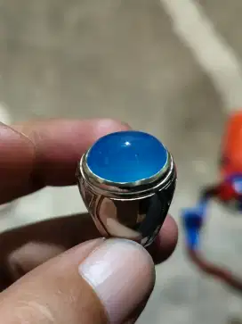 Natural Blue Mizone Batu Raja Serat Kura Kristal Ngair