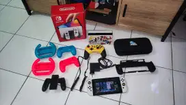 NINTENDO SWITCH OLED 256GB DUALBOOT, FULL GAME, BANYAK BONUS
