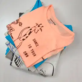 Paket isi 3 pcs Kaos anak cewek balita  2-5 tahun