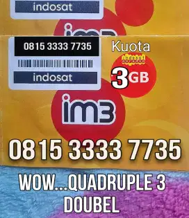 Kartu Perdana Indosat Cantik Quadruple SEGEL