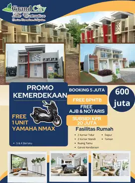 Beli rumah dapat motor nmax lokasi sepatan grandcity extention