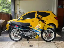 (RARE) SUZUKI SATRIA LUMBA 120 RU DOUBLE DISC 2 TAK 2003 KUNING HITAM