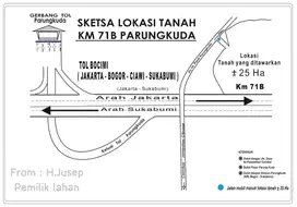 DIJUAL CEPAT TANAH PINGGIR TOL CIAMBAR SUKABUMI