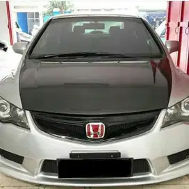 Kap Mesin Carbon Kevlar Civic FD Polos