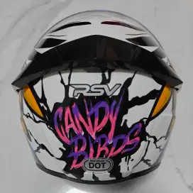 2 helm hallf face RSV SV300 Candy Bird L dan XXL