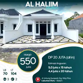 Rumah Al Haliim residence dekat flyover untung bandar lampung