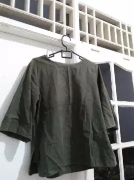 Atasan full polos ijo tua