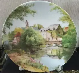 Piring antik limoges paysages pajangan