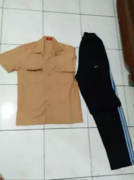 Baju pramuka tangan pendek+celana training