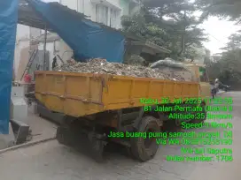 Tukang buang puing tanah sampah proyek dll