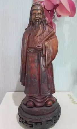 Pajangan antik patung fu lu shou resin