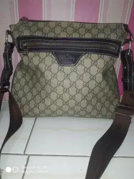 Tas GUCCI MADE IN ITALY PVC MIX KULIT ASLI