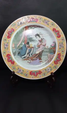 Piring porcelain antik japan hand painted pajangan