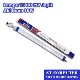 Lampu T5 DC 12V Jepit Aki Neon 30W