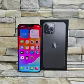 Iphone 13 Pro Max 512Gb Resmi ibox Graphite BH 84% Fulset segel mulus