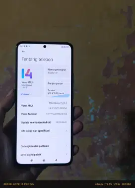 Xiomi Mi 12T 5G HP-Cas Ram 12