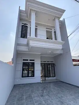 Rumah mewah 2 lantai bebas banjir 10 menit stasiun pondok Cina