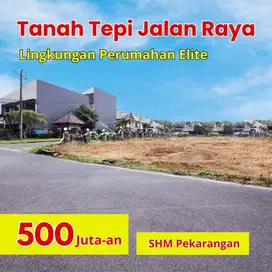 Tanah Jogja Tepi Jalan Area Gito-gati, Nempel Perumahan Elit