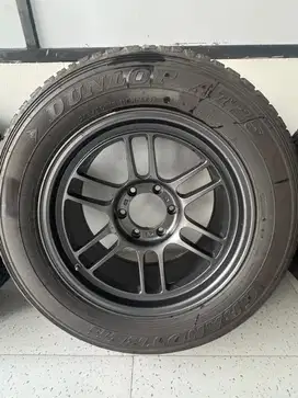Velg JF LUXURY Fortuner Pajero dan ban Dunlop Grandtrek AT25