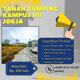 Tanah Jogja Samping Kampus Ternama, Cocok untuk Hunian dan Bisnis