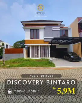 Dijual Rumah Discovery Bintaro Jaya Posisi Hook Modern Minimalis 2 lt