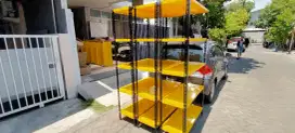Rak besi siku lubang ramping