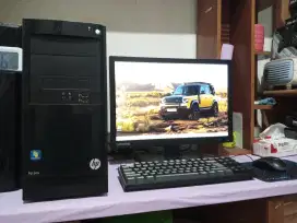 Pc gaming dan editing HP / intel core i7..ram 8gb..vga amd..monitor 20